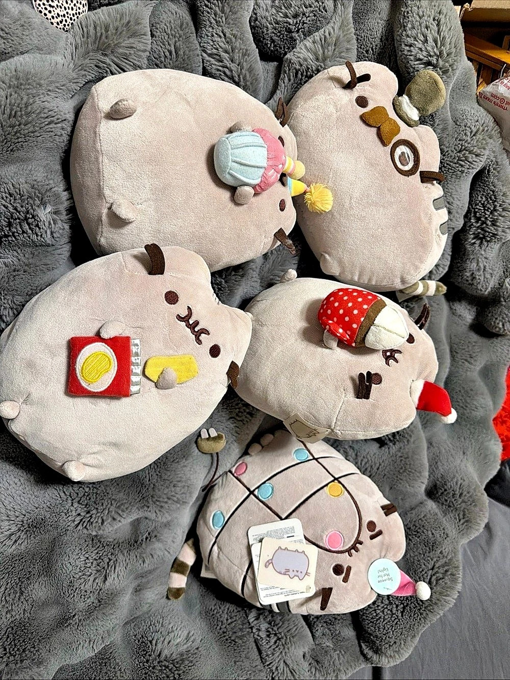 5 X pusheen plush assortment Plush Toy Lot Pink & Gray cat new